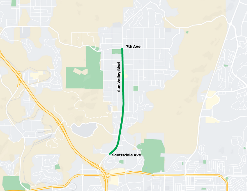 Sun Valley Project Limits Map