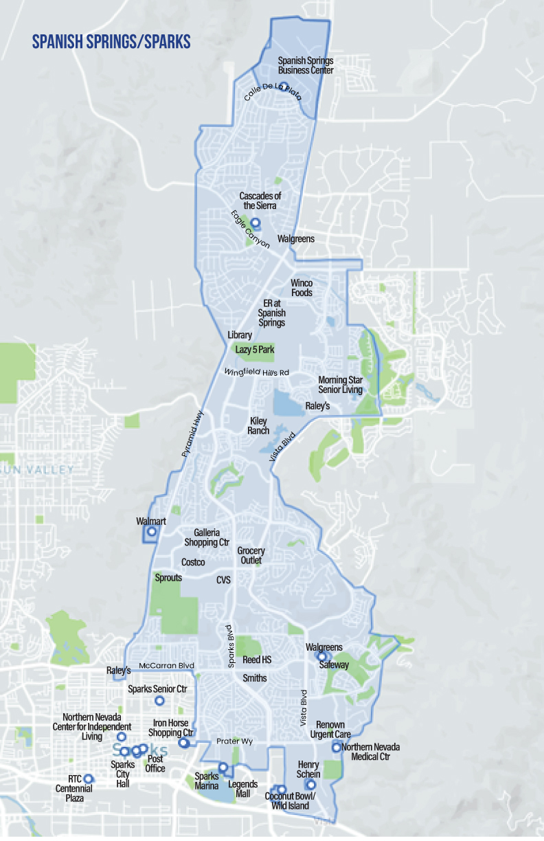 Spanish Springs Service Area Map