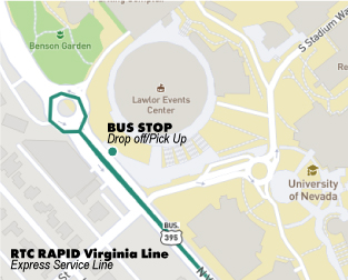Bus Stop Map at UNR